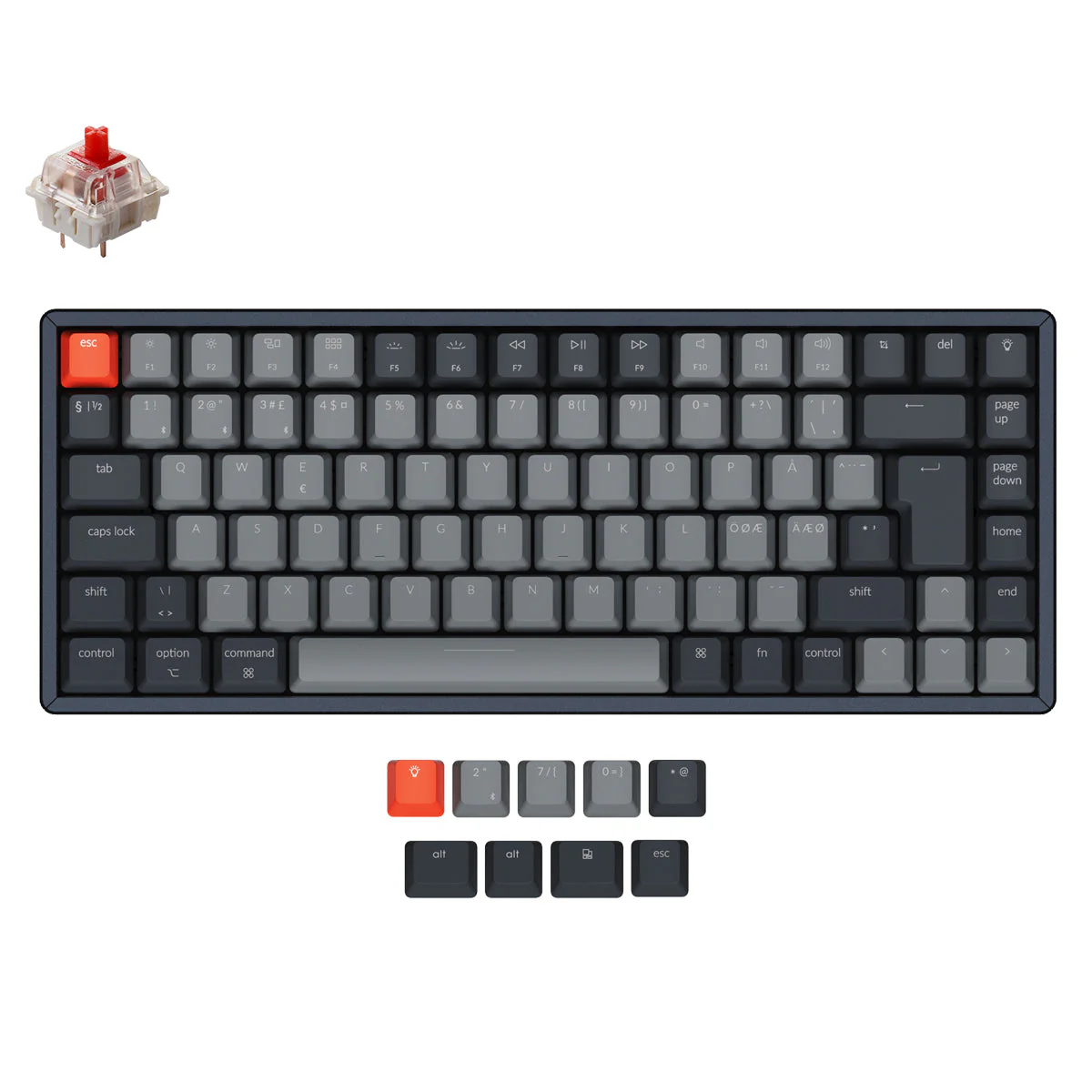 Keychron K2 Wireless Mechanical Keyboard (Nordic ISO Layout) - Version 2 - Image 7